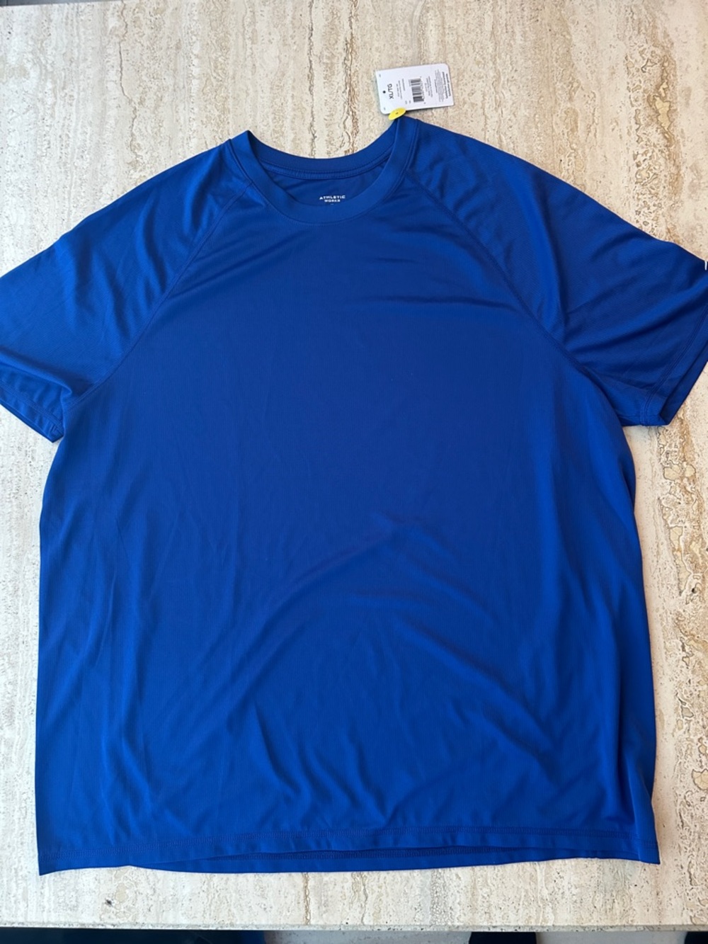 NEW 🆕 Athletic Works Men's Performance Crew Neck Shirt - Royal Blue size XL